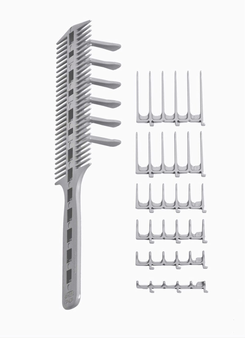 CombPal Scissor Clipper Over Comb - Barber Home Haircutting Guide Set (Classic Set, Gray) - Image 1